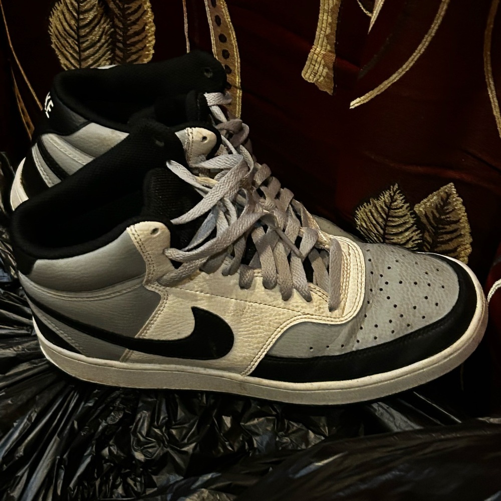 Nike Black and Gray High-Top Sneakers